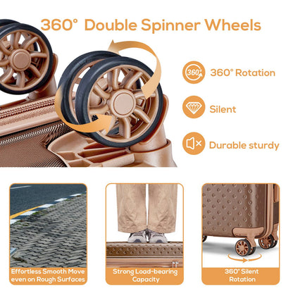 20-inch Carry on Luggage Suitcase Set for Travel, Hard Case Durable, Lightweight, Suitable for Short Business Trip or Weekend Ge