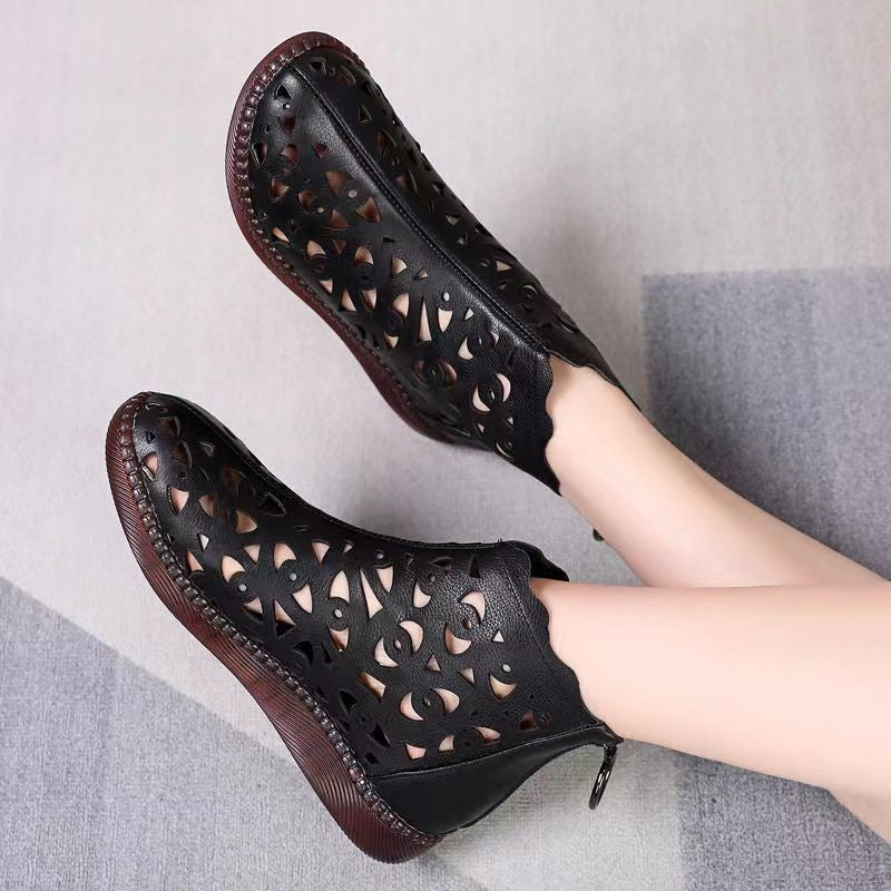 2024 New Spring Autumn Fashion and Comfortable Flat-soled Casual Outer Wear Soft Non-slip Ankle Boot Toe-cap Sandals for Women