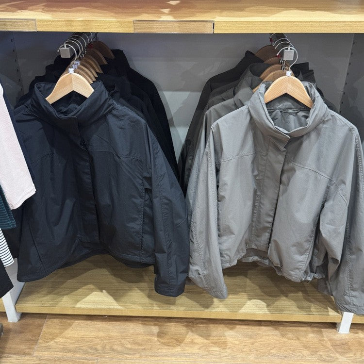 Mumaroho 2025 Autumn Winter Women Windbreaker Jacket Windproof Solid Long Sleeve Outdoor Sport Hooded Thin Coat Jacket For Women