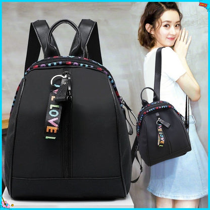 Nova mochila feminina de nylon Oxford versátil, design casual e antifurto, mochila leve