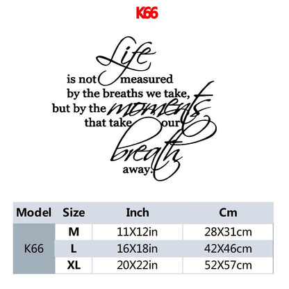 1 pc hot sale NEW English Sentence Vinyl Kitchen Wall Stickers Wallpaper For Baby's Rooms Bedroom Wall Art Sticker Murals