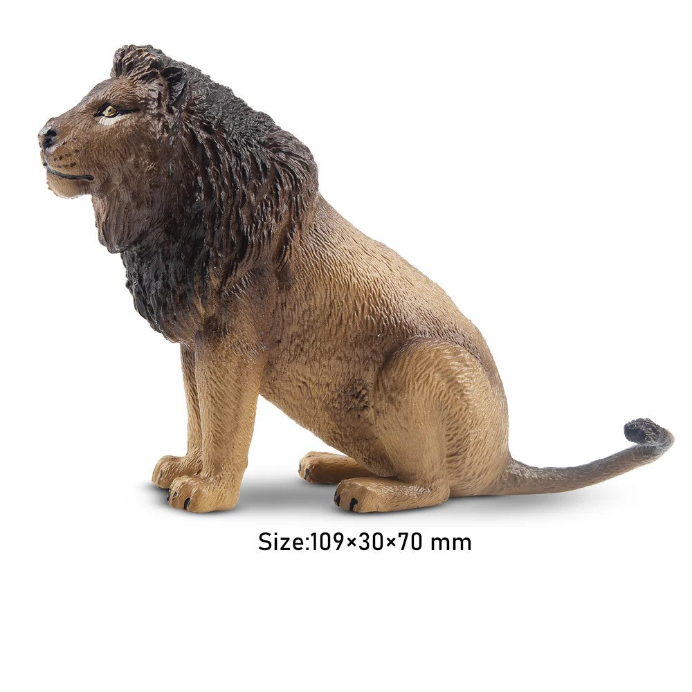 Toymany Simulação Leoa Andando Modelo Animal Selvagem Brinquedo Mini Figuras Bonecas Figuras de Ação Brinquedos para Presente Infantil