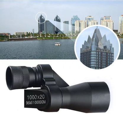 Telescópio Monocular Portátil de Bolso 1000x20 com Zoom de Alta Ampliação, para Pesca ao Ar Livre, Caça e Acampamento