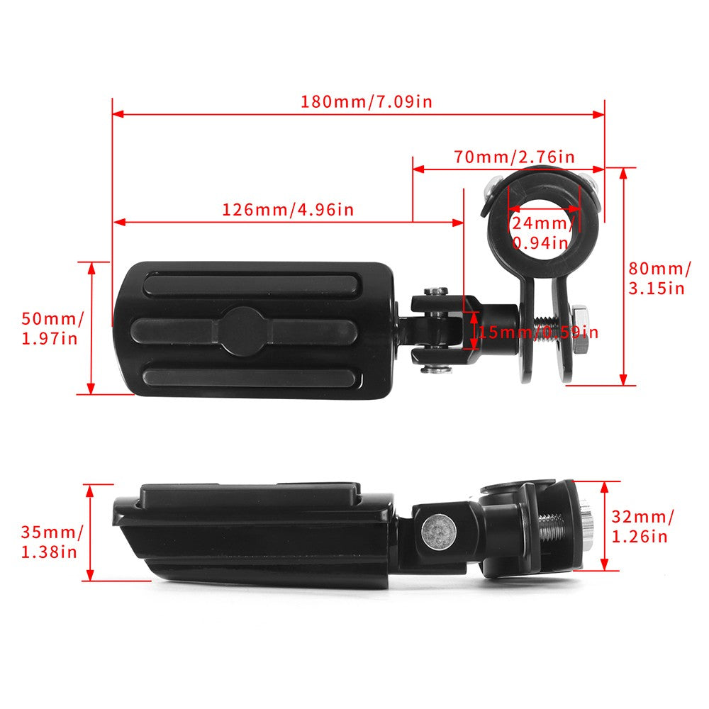 1 1/4" 32mm Motorcycle Foot Rest Highway Engine Guard Foot Pegs Mount Footrest For Harley Touring Honda Kawasaki Suzuki Yamaha