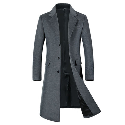 Coats for Men,Wool content 54%,A Long Jacket Below The Knee,Men's Overcoat,Men's Coat Windbreaker,Men Coats, Long Overcoat Men