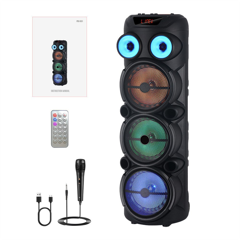 4000W Portable Bluetooth Speaker 3*8"Subwoofer Heavy Bass Sound System Party karaoke for Wireless Boombox Loud Speaker