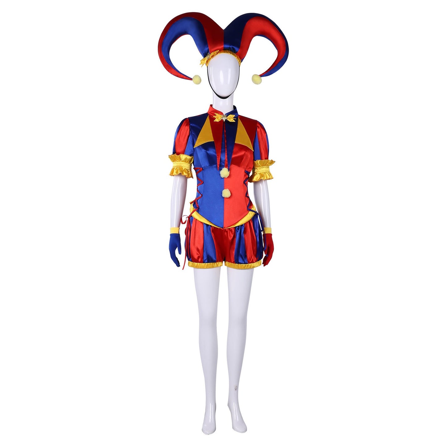 Hazbin Hotel Fizzarolli Cosplay Costume The Amazing Digital Circus Pomni Pierrot Harlequin Clown Outfit Halloween Party Costume