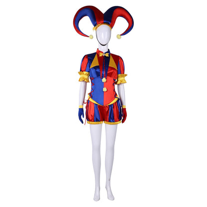 Hazbin Hotel Fizzarolli Cosplay Costume The Amazing Digital Circus Pomni Pierrot Harlequin Clown Outfit Halloween Party Costume