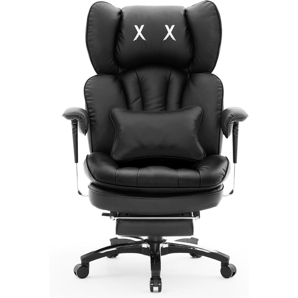 Cadeira de Escritório Grande e Alta para 400lbs, Cadeira de Escritório Executiva Ergonômica de Encosto Alto com Apoio para os Pés, Cadeira de Mesa de Computador Larga para Home Office