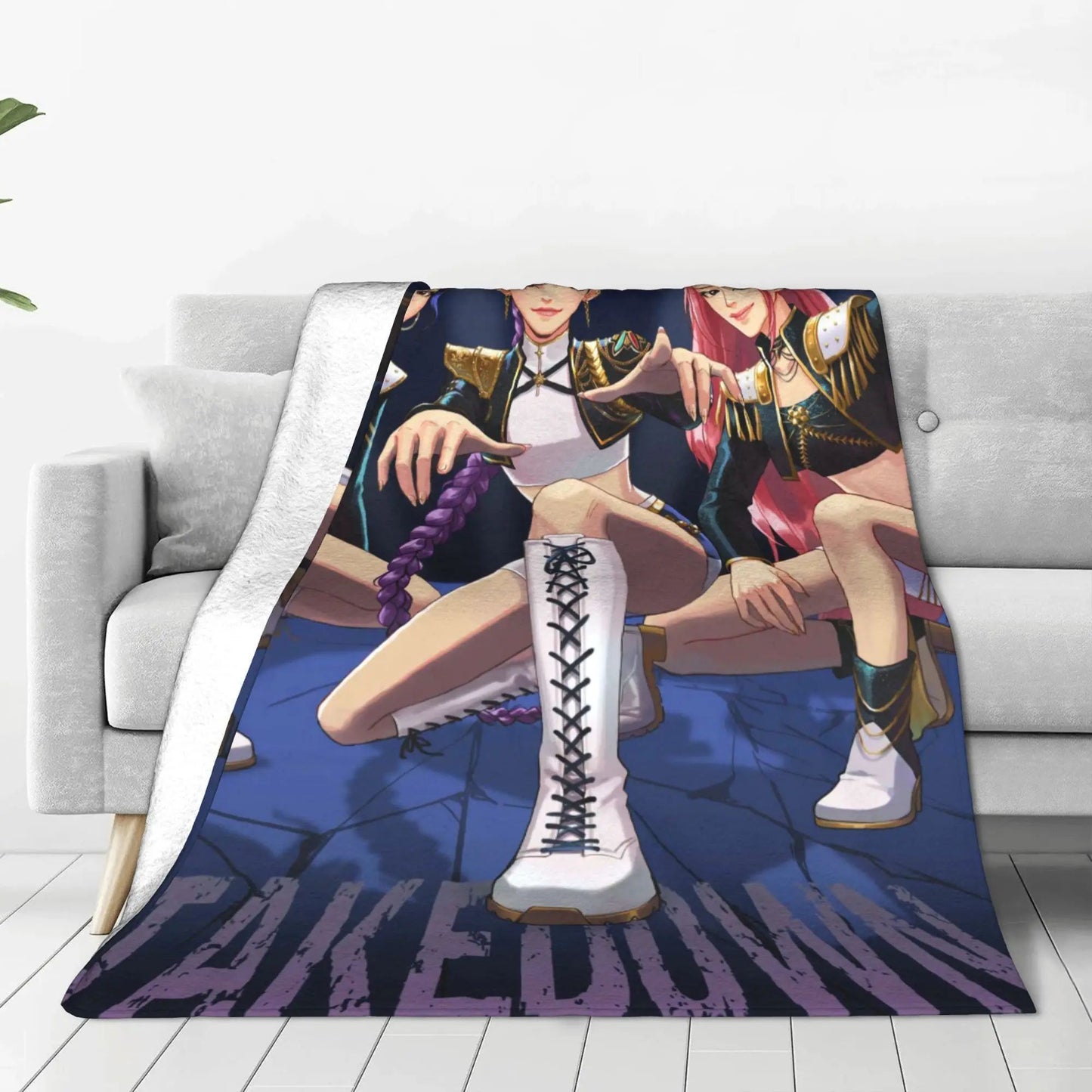 k-pop D-Demon Hunters Huntrix Saja Boys Blanket  Super Warm Comfortable Plush Throw Blanket Child Home Decor Flannel  Bed Cover