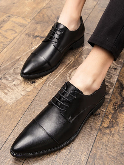 Classic Oxford Leather Shoes For Men Casual Business Wedding Shoes High Quality Men's Dress Formal Social Leather Shoes Male