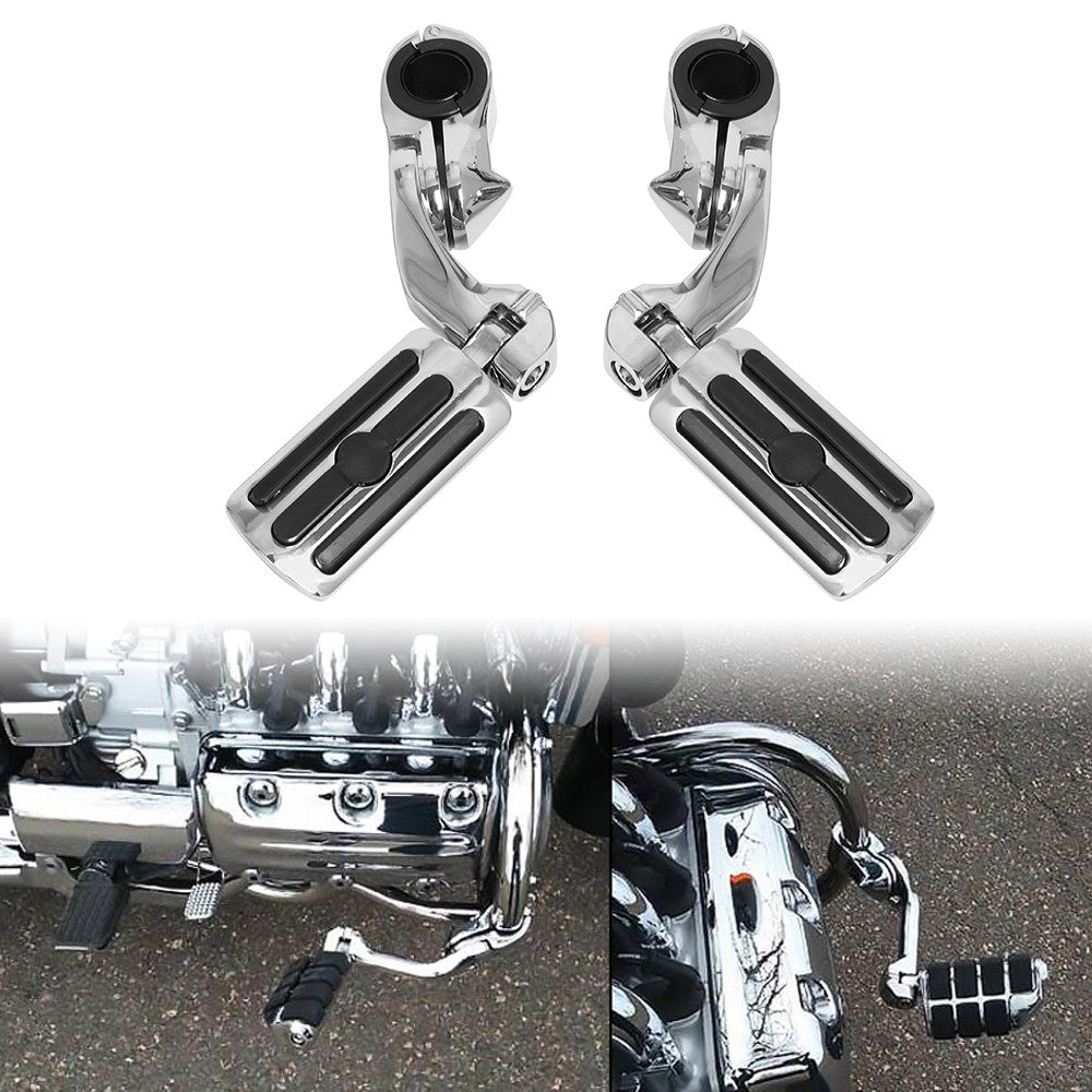 1 1/4" 32mm Motorcycle Foot Rest Highway Engine Guard Foot Pegs Mount Footrest For Harley Touring Honda Kawasaki Suzuki Yamaha