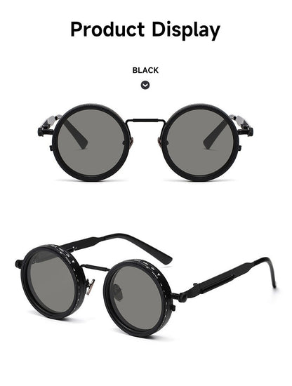 Polarized Round Sunglasses Men ND9 Adjustable Dimming Sun Glasses Women Retro Punk Fishing Eyeglasses Outdoor Shades UV400