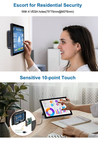 7 inch Touch Screen Monitor for Embeddable Raspberry Pi 4 3 Banana Orange RasPi 1024*600 LCD Display HMDI VESA Fan Cover