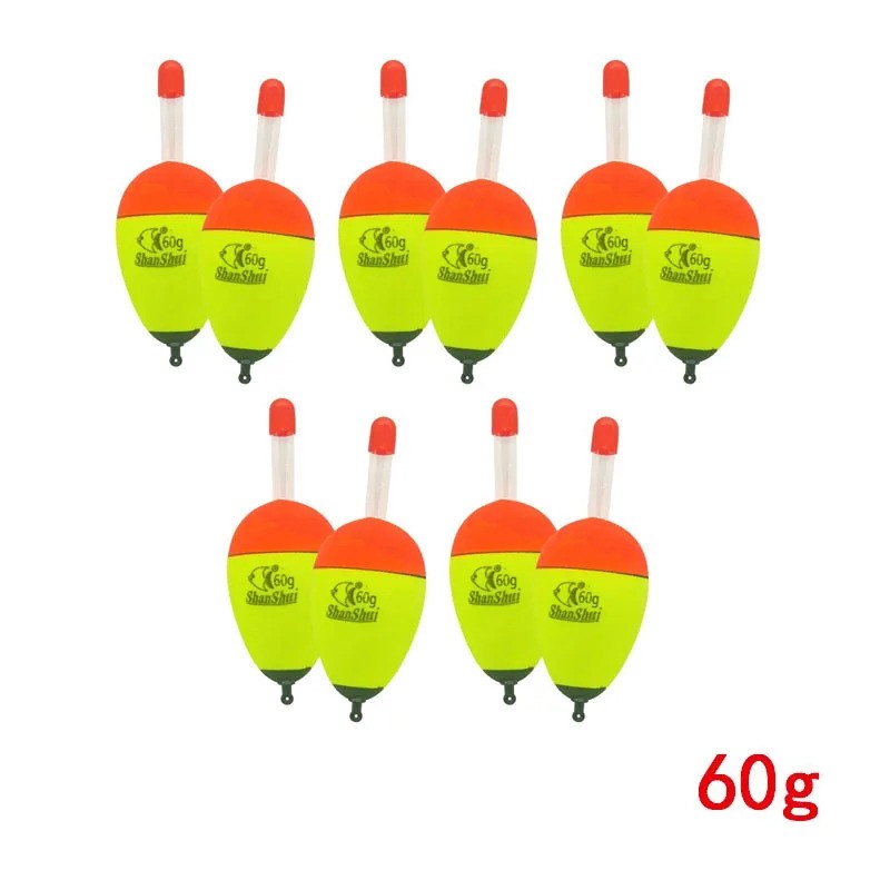 2/10pcs EVA Luminoso Pesca Noite Flutuante Luz Vara Espuma Plástica Bobber Mar Pesca em Rocha Chumbadas Flutuadores Acessórios de Pesca