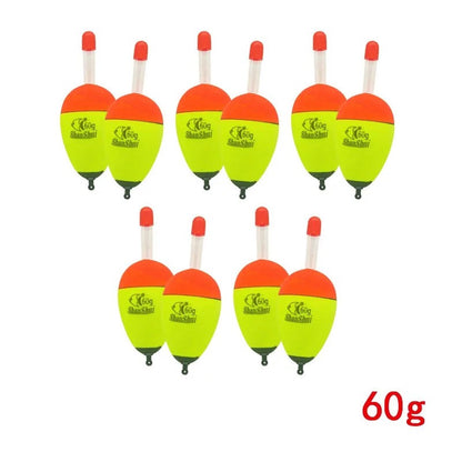 2/10pcs EVA Luminoso Pesca Noite Flutuante Luz Vara Espuma Plástica Bobber Mar Pesca em Rocha Chumbadas Flutuadores Acessórios de Pesca