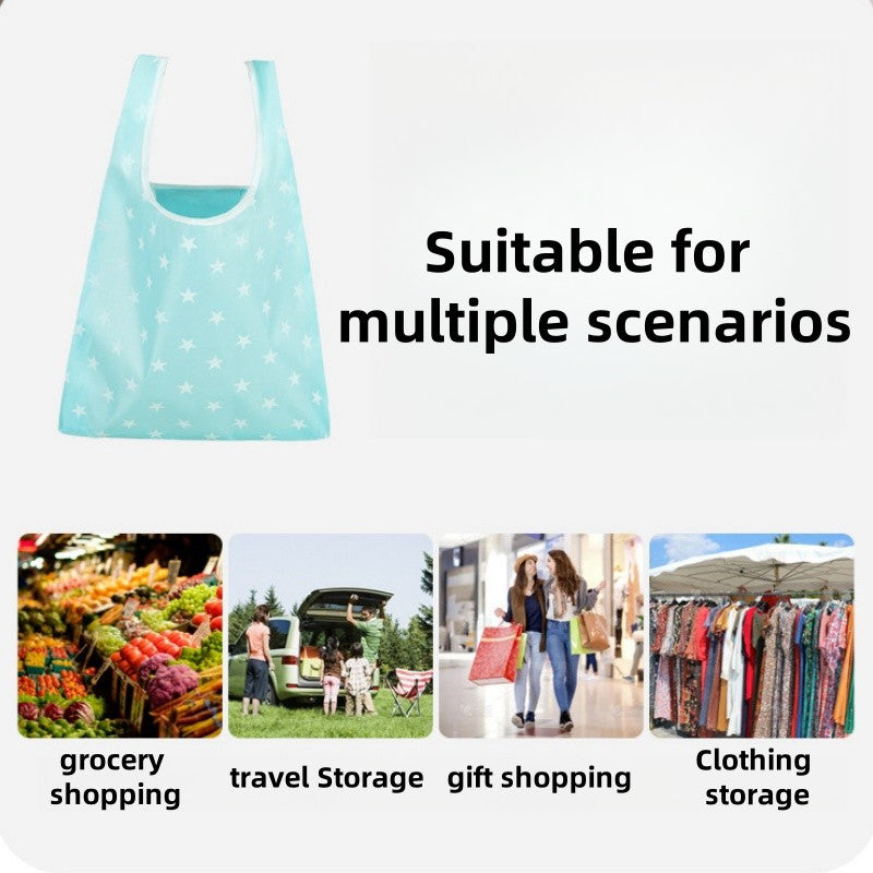 Reusable Foldable Supermarket Shop Large Folding Shopping Bag Easy to Carry Eco-friendly Big Capacity Eco Storage Handbag