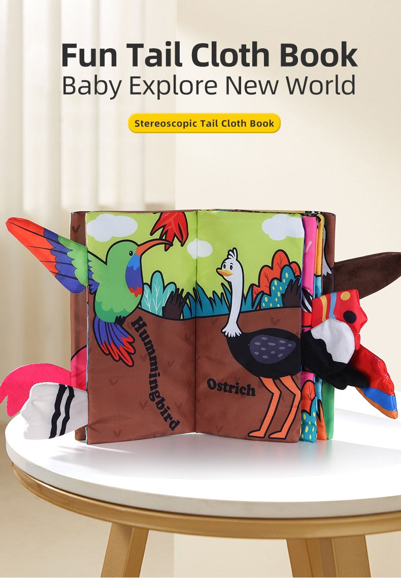 Baby Cloth Book Baby Toys 0-3 Year Old Infant Early Education Toys 6 Pages Cloth Book