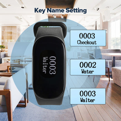 Sistema de chamada para garçons de restaurante com narguilé Retekess TD112, pager de relógio à prova d'água, botões de chamada de garçom TD032 para bar, café, clínica, hotel