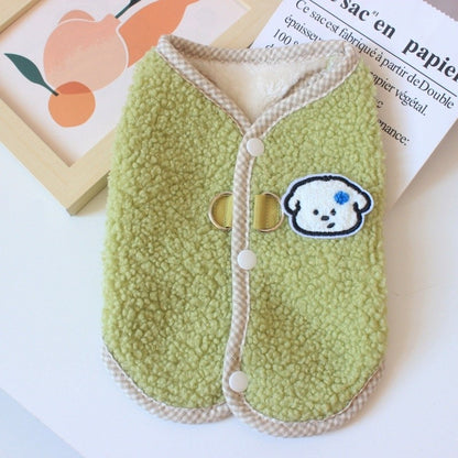 Roupas de cachorro de lã de outono Colete de cachorro com estampa de coelho Moda Moletom de cachorrinho Quente Colete de gato Pulôveres Moletons de estimação Fantasia de chihuahua