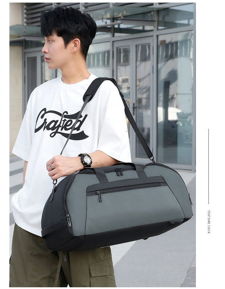 Custom logo large capacity travel bag for men waterproof sports outdoor travel bag print name hand luggage backpack with shoes