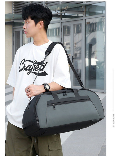 Custom logo large capacity travel bag for men waterproof sports outdoor travel bag print name hand luggage backpack with shoes