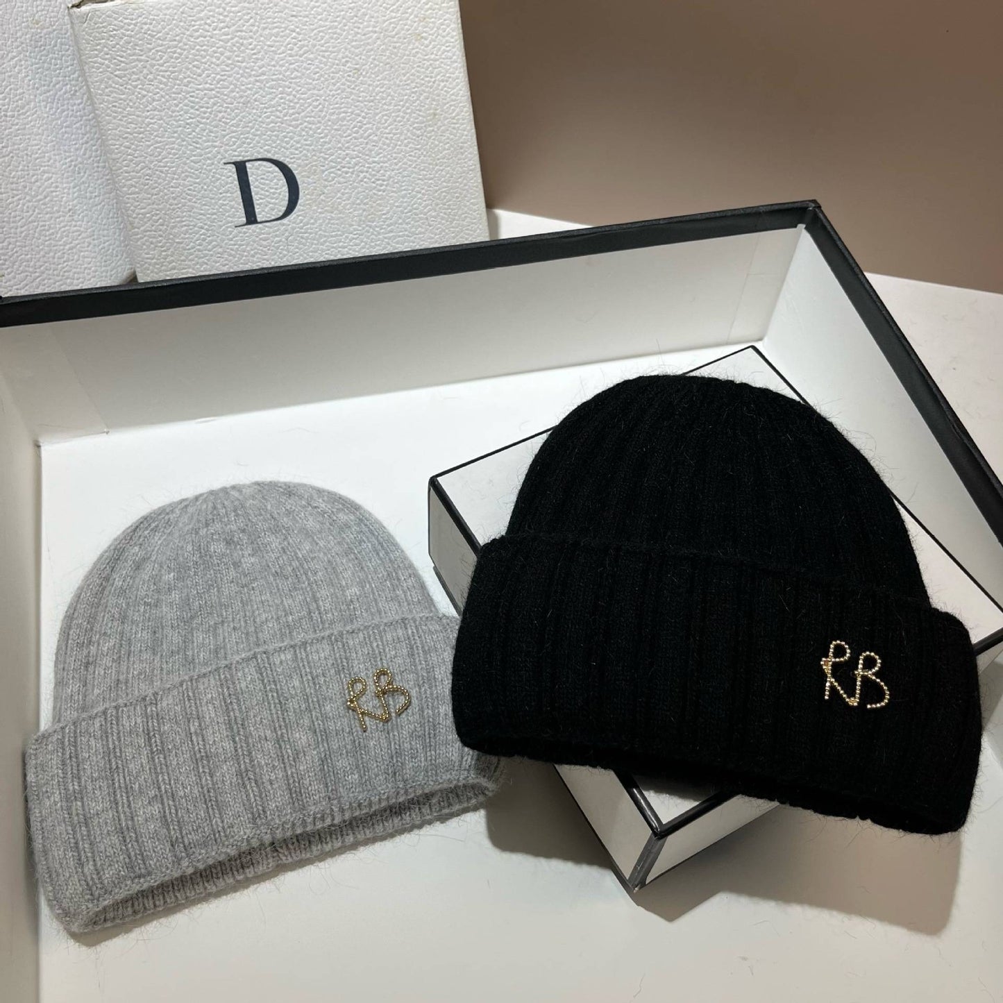 Women Ribbed Stretch Knit Beanie Soft Slouchy Wool Hat Extreme Cold Weather Warm Ear Protection Winter Fashion Cap