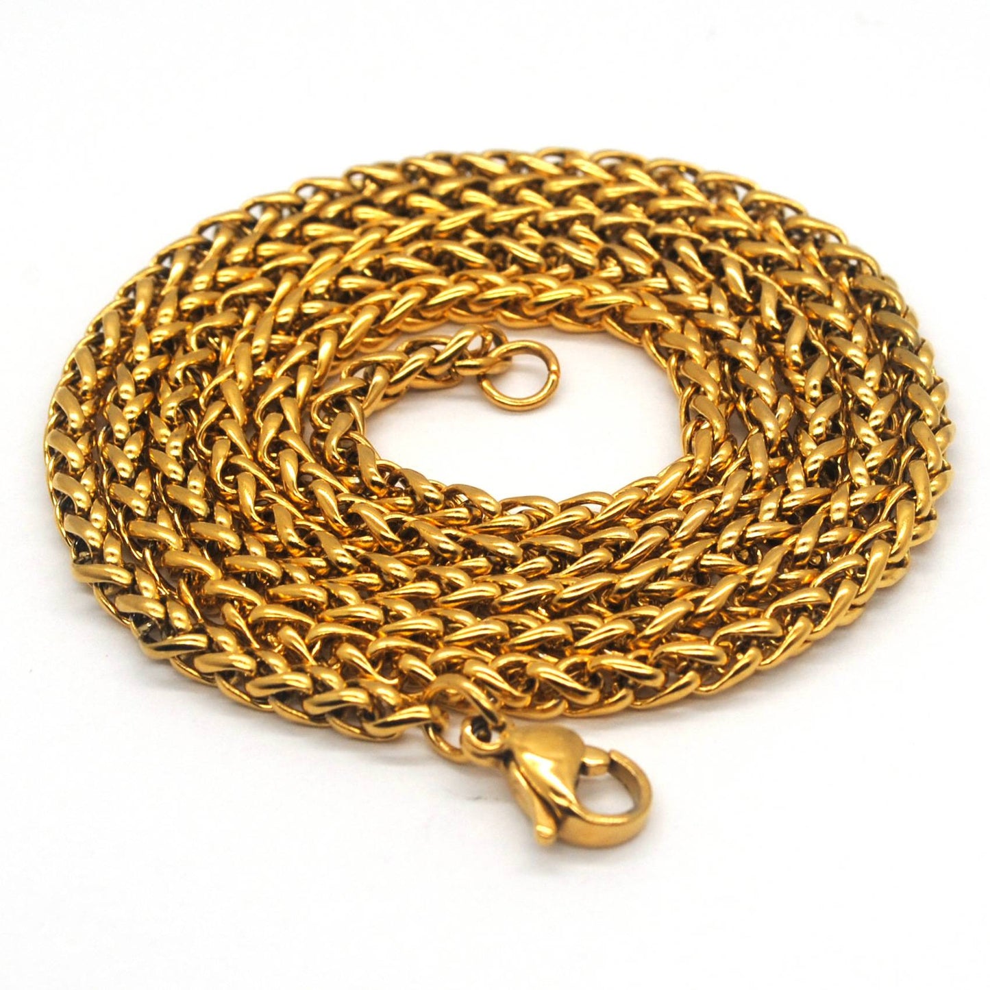 COLAR HNSP DE AÇO INOXIDÁVEL PRATA TORCIDO TIPO CORDÃO PARA HOMENS Mulheres HIP HOP PUNK Acessórios de Joias 3/4/5/6/8MM de Espessura