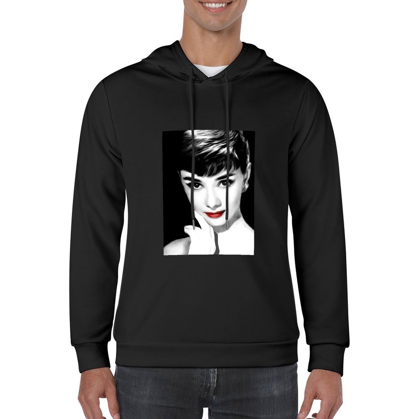 Audrey Hepburn Lips Hoodie autumn clothes for men men's sweat-shirt male clothes graphic hoodies