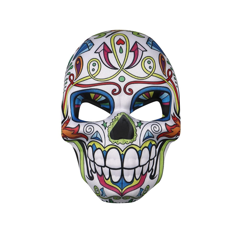 2023 Masks Mexican Day of The Dead Skull Mask Cosplay Halloween Skeletons Print Masks Dress Up Purim Party Costume Prop