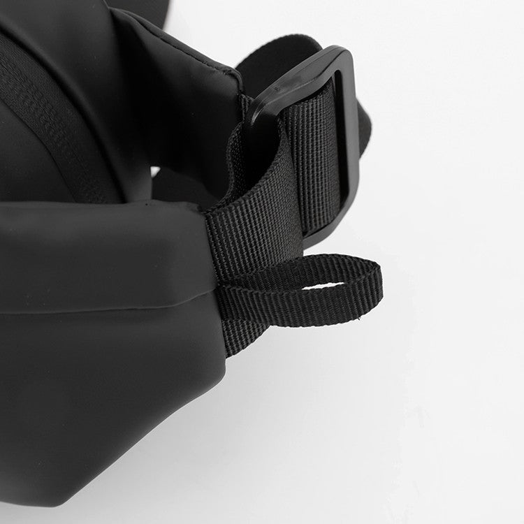 1 men's multifunctional sports waist bag - multi-layer zipper closure, adjustable chest bag, sports style crossbody bag