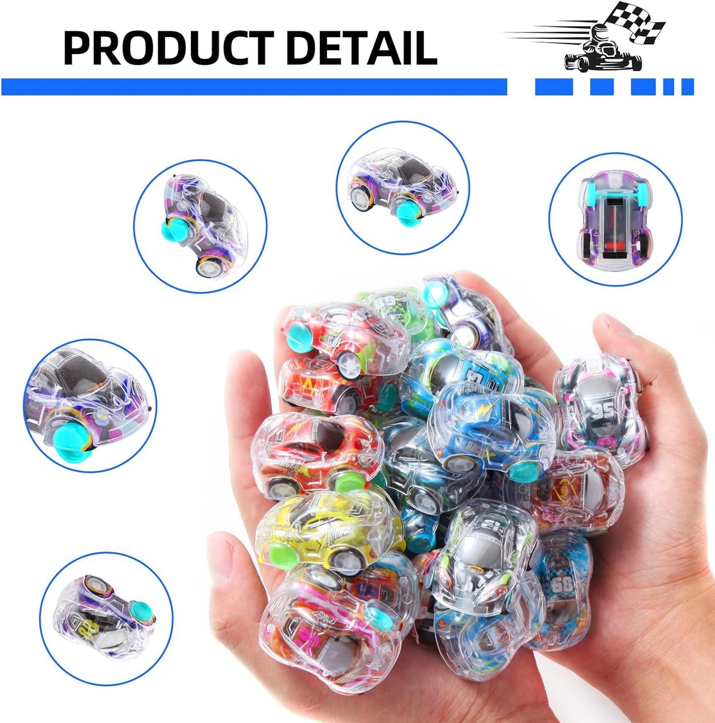 12/100Pcs Mini Pull Back Cars Set Pull Back Racing Vehicles for Kids Toddlers Pinata Fillers Goodie Bag Stuffers for Boys Girls