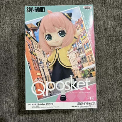 Bandai Original Q Posket Spy X Family Anya Forger Yor Forger Yuri Briar Bonecos de Ação Colecionáveis de Anime Modelo Toy Loid Forger