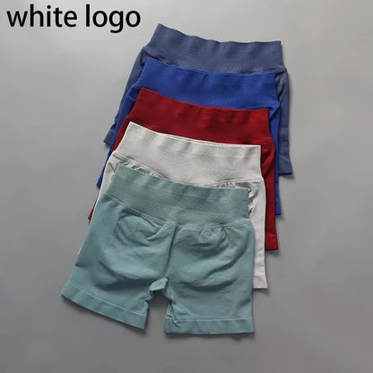 D-logo Impact Shorts Seamless Scrunch Bum Workout Gym Shorts Low Ribbed Waist Band Yoga Short Booty Hight Stretch Running shorts