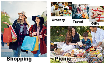 Reusable Shopping Large Bag Foldable Eco Tote With Pouch For Grocery Gym Office Supplies Beach Gear School Toys Storage Bags