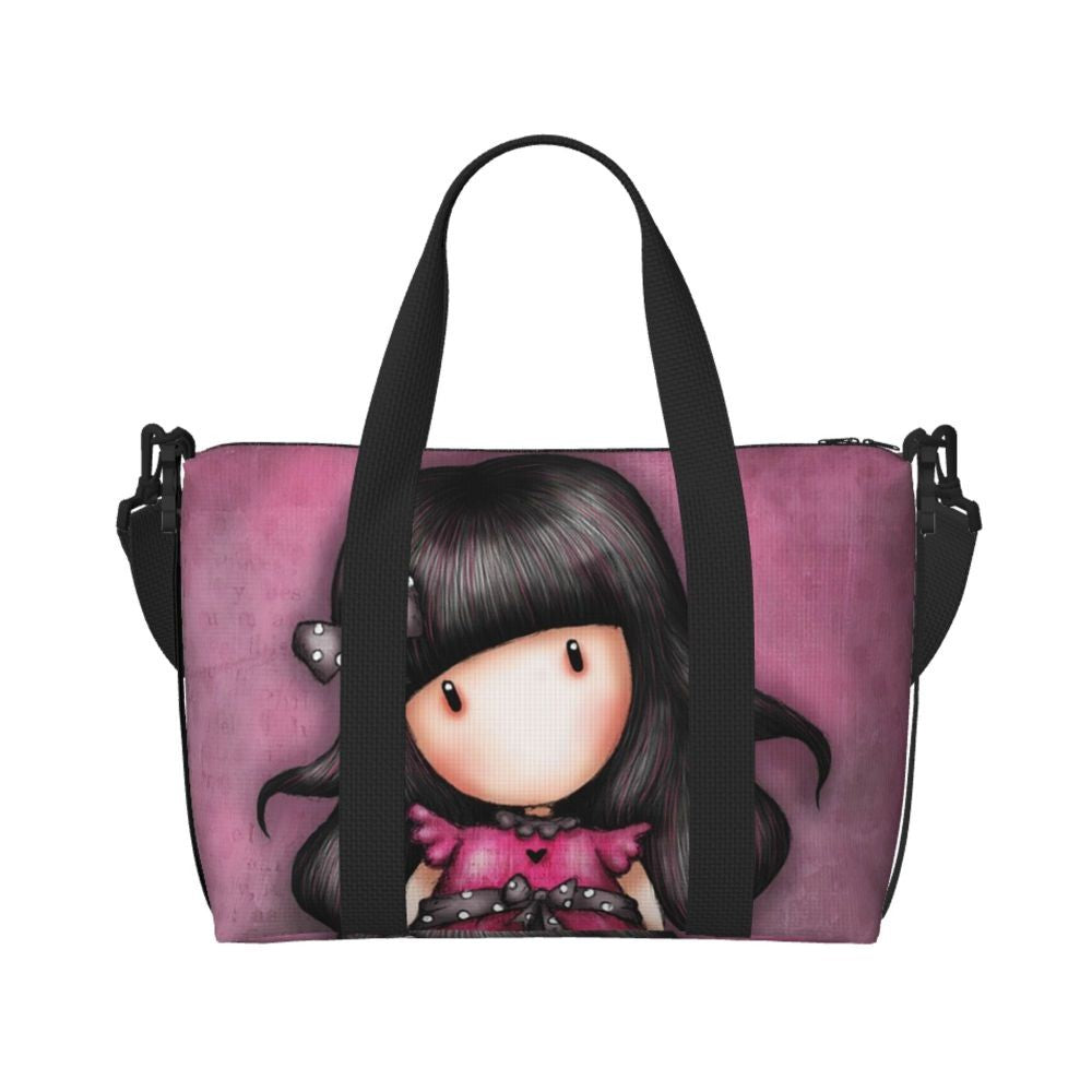 Custom Santoro Gorjuss Beach Travel Bag Large Capacity Tote Bags for Gym Yoga Women Shopping Duffle Shoulder Bag