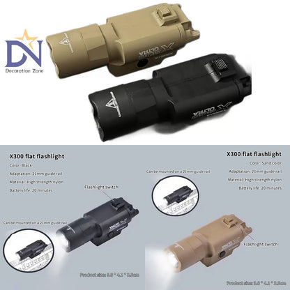 High-power Flashlight X300U-A Multi-Functional Tactical Light Fits 20mm Rail For Toy Airsoft Guns Hunting CS Matches & Wargames