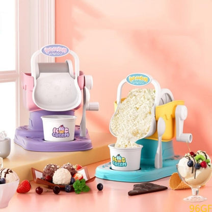96GF Máquina de Sorvete Manual para Sobremesas Congeladas Caseiras Brinquedo Criativo de Cozinha Educacional para Crianças