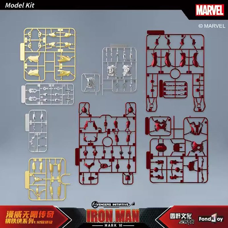 Fondjoy The Avengers Iron Man MK6 Joints Moveable Action Figures Toy 15cm ABS Material Model Toy Boy Birthday Gifts Hoilday Gift