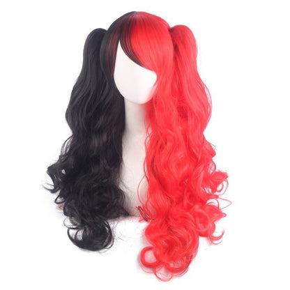 Cosplay Anime Wig Lolita Cute Lolita Double Ponytail Long Curled Hair Fake Hair Synthetic fiber wig