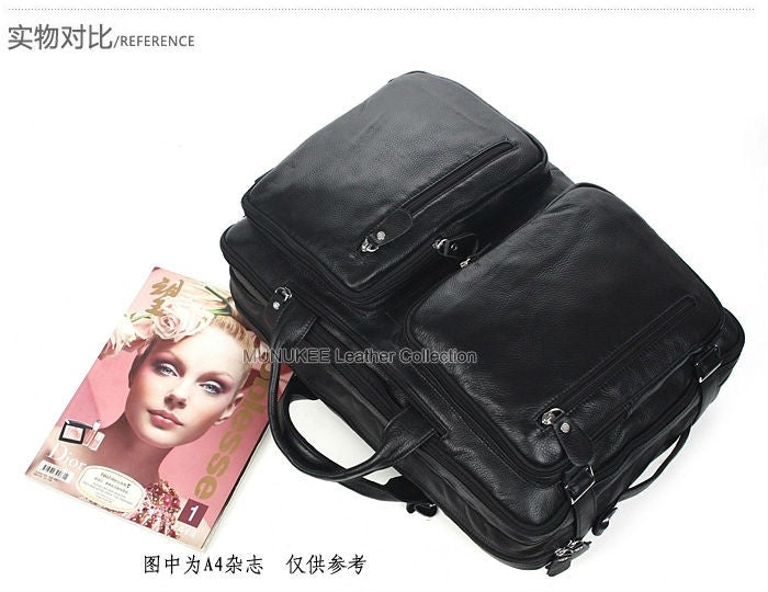 Bolsa de Viagem Masculina de Couro Genuíno Legítimo de Grão Integral Multifuncional, Bolsa de Viagem de Couro, Bolsa de Viagem Grande, Bolsa de Fim de Semana