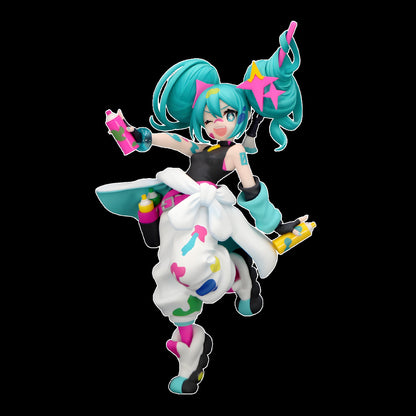 Figura de Anime Hatsune Miku 19cm Paint Girl Original Genuína FuRyu Trio-Try-iT Brinquedos Colecionáveis de Presente para Crianças