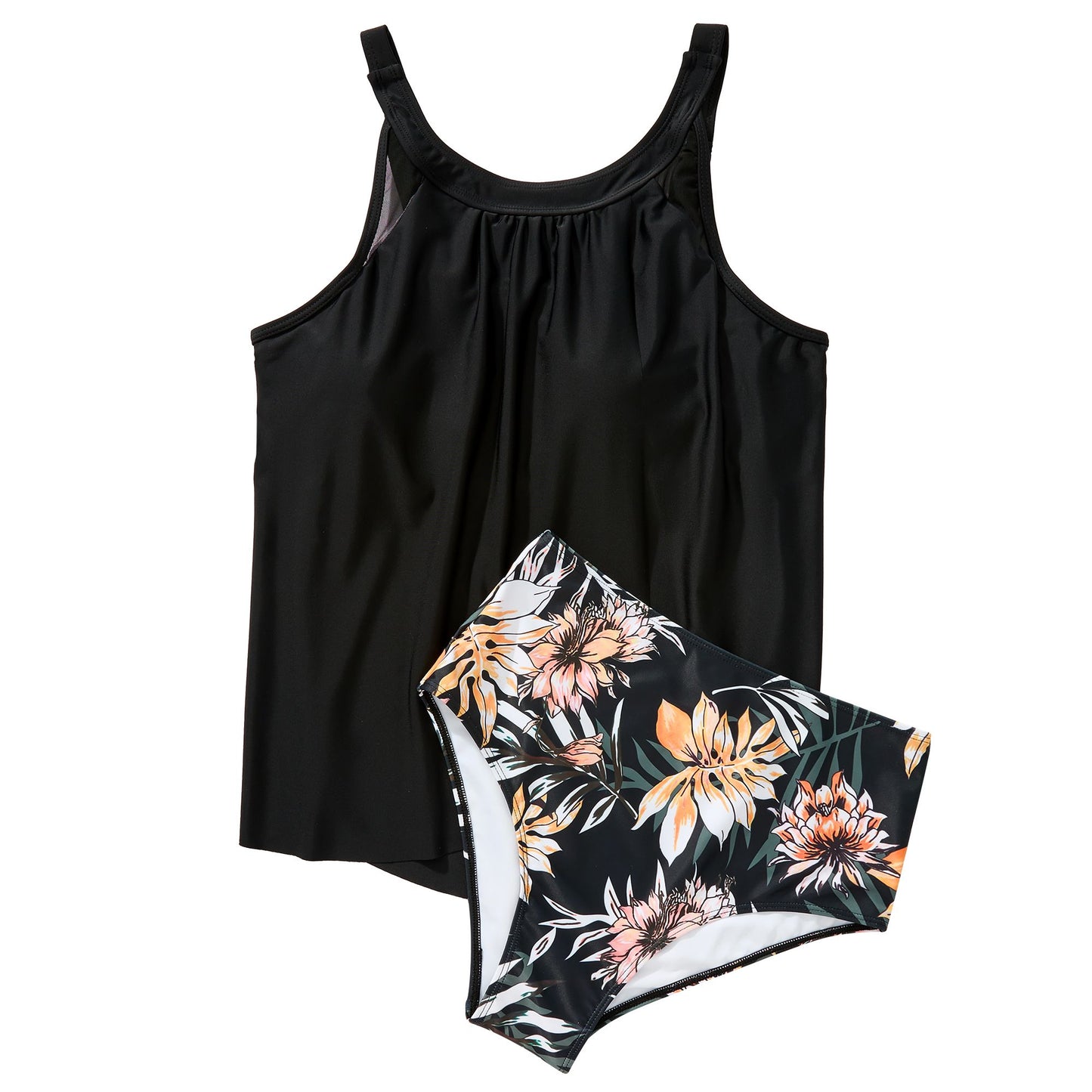 Women Tummy Control Tankini Bathing Suits High Waisted Padded Swimwear Plus Size Beachwear Swimsuit Bikini Sets Female