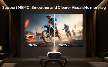 Projetor VEVSHAO A22 Full HD 1080P 4K 1000ANSI Android WiFi Foco Automático 10W*2 Projetor de Home Theater para Reuniões de Escritório e Vídeo