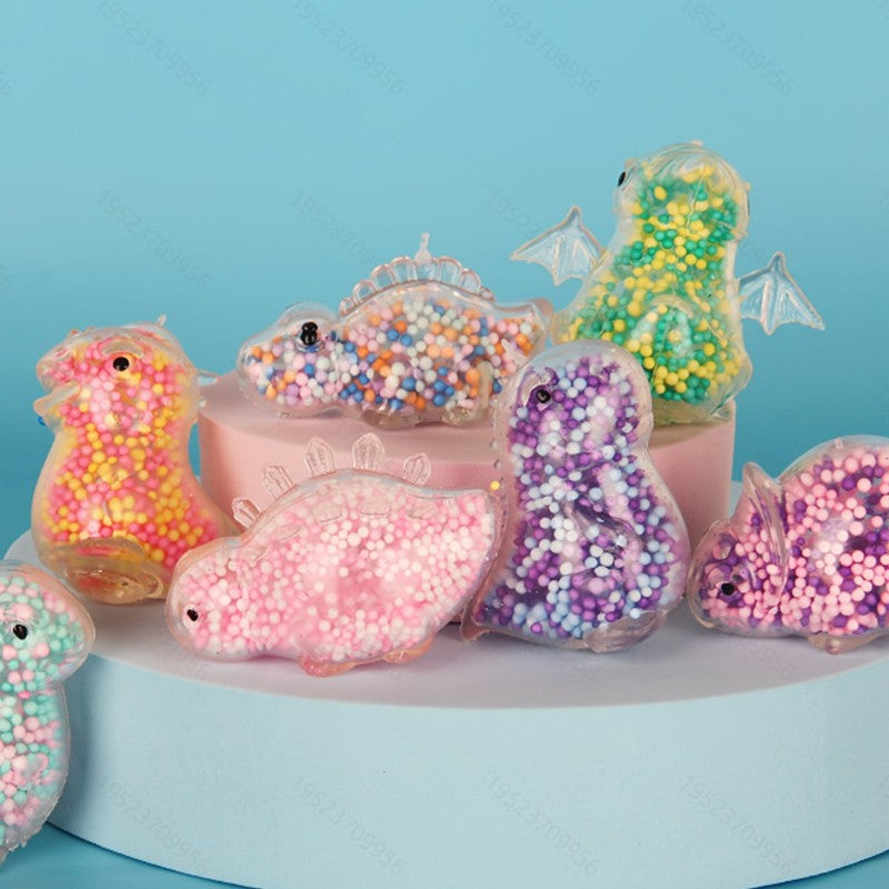 Colorful Bead Filled Bear Squishy Toy Squeeze Fidget Toy Sensory Stress Relief Toy Kids Adults Party Bag Fillers Birthday Gift