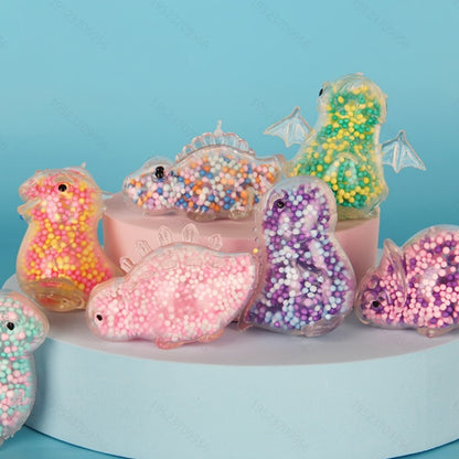 Colorful Bead Filled Bear Squishy Toy Squeeze Fidget Toy Sensory Stress Relief Toy Kids Adults Party Bag Fillers Birthday Gift