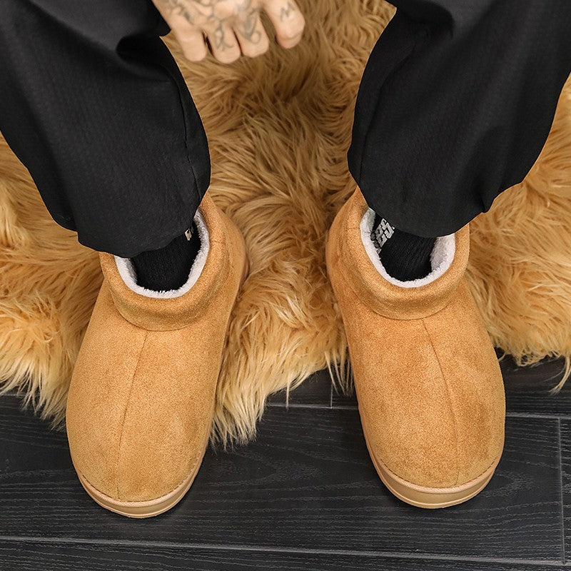 New Men's Fashionable Ankle Boots Autumn Winter Male Short Outdoor Footwear Versatile Walking Boots Men Winter Plush Snow Boots