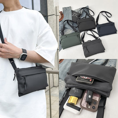 Fashion Leisure Nylon Shoulder Bag Solid Color Waterproof Cross-body Unisex Messenger Bag for Men And Women