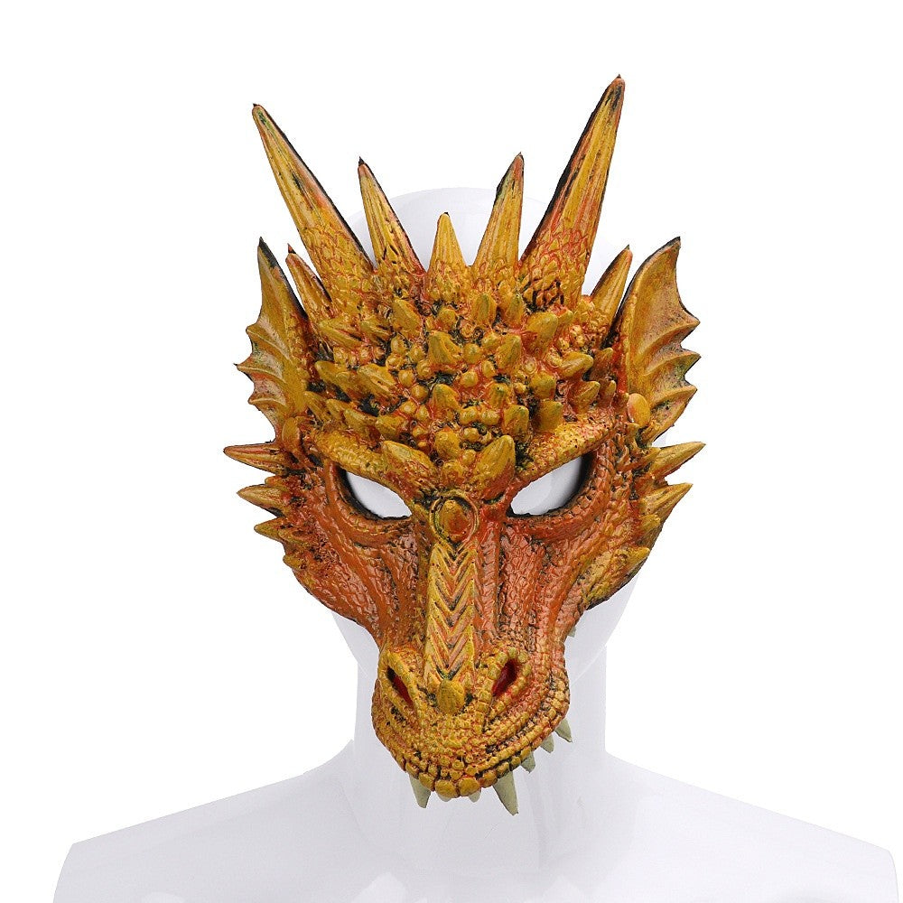 PU Foaming 3D Animal Dragon Mask for Halloween Carnival Party Halloween Dragon Mask Cosplay Dragon Scary Mask Monster Mask