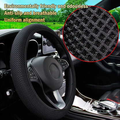 Universal Fashion Car Steering Wheel Cover Without Inner Ring Elastic Grip For Easy Installation And Removal Non Slip